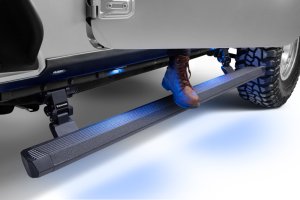 Jeep Wrangler Running Boards - Go Rhino - VoltStep Electric, Bedliner Coating - Black - `18-`24